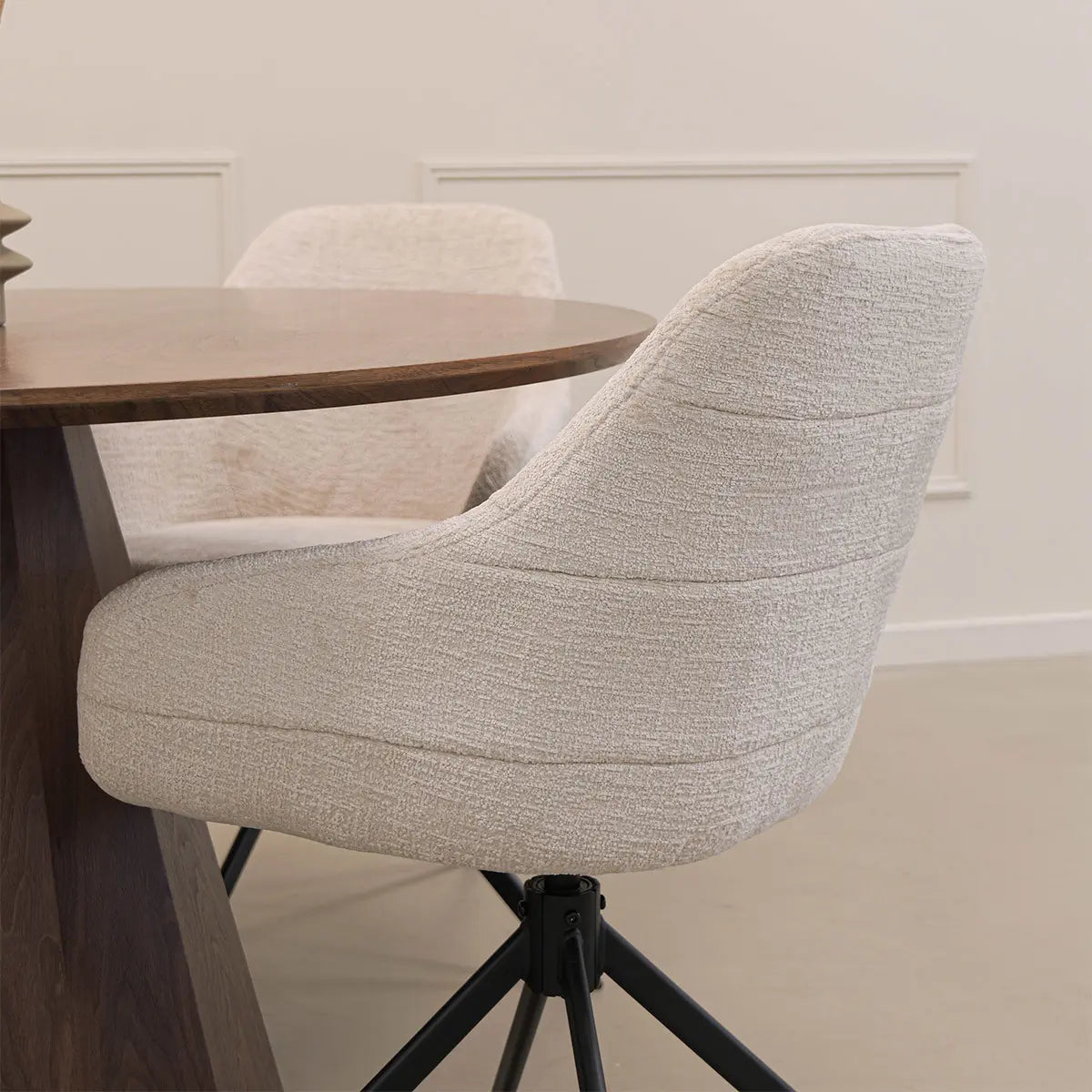 Drehstuhl – Texture Stoff, 360° Drehfunktion, Lila Farbe - Jule | Kick Collection