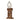 Candle holder with mango wood, brown metal detail & rustic finish | Wurm