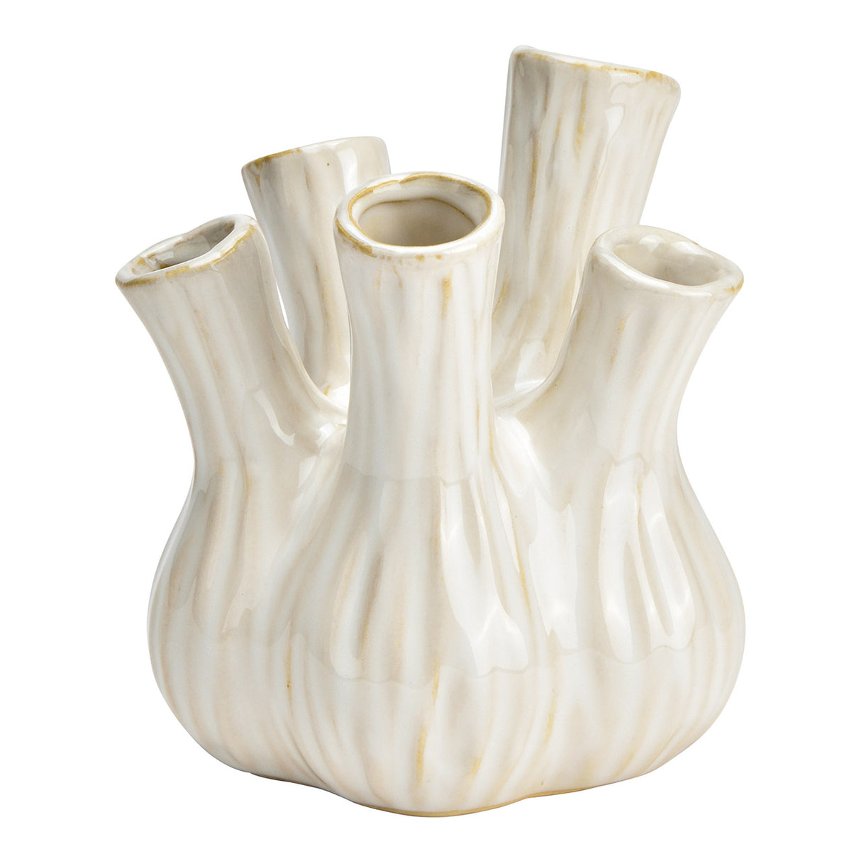 Vase aus weißer Keramik mit glatter Oberfläche & minimalistischer Stil | Wurm
