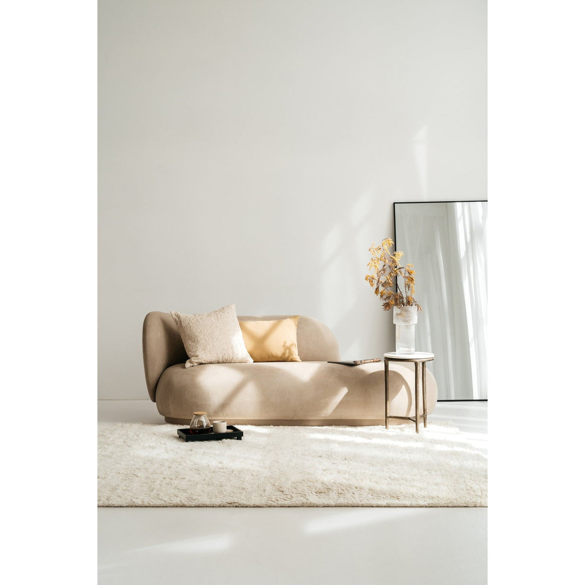 Cushion Cover – Washed Linen, Fine Structure, Tone-on-Tone Zipper – Scotty | Studio Femme Home