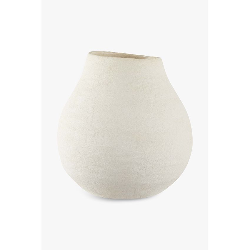 Vase – Handgefertigtes Steingut, Matte Oberfläche, Glasierte Innenseite, Handwerkliches Design – Cleo | Studio Femme Home