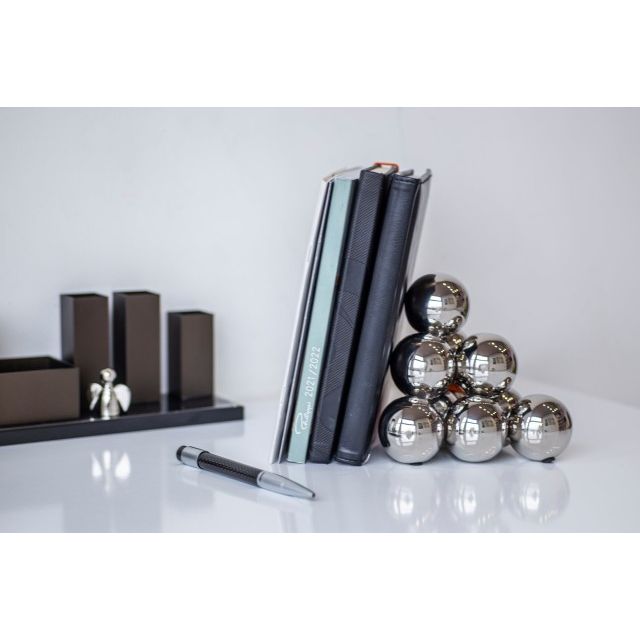 Buchstütze Polierter Edelstahl-Kugelhaufen Skulpturales Modernes Design – Bubbles | Philippi