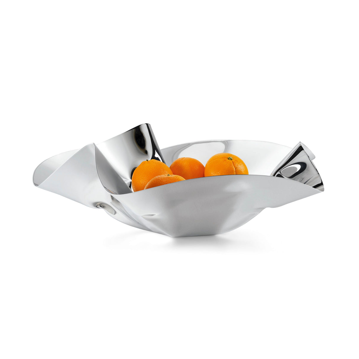 Fruit Bowl, Hand-folded Stainless Steel, Softly Curved Organic Shape, Exclusive Handmade Unique Piece – Margarethe | Philippi
