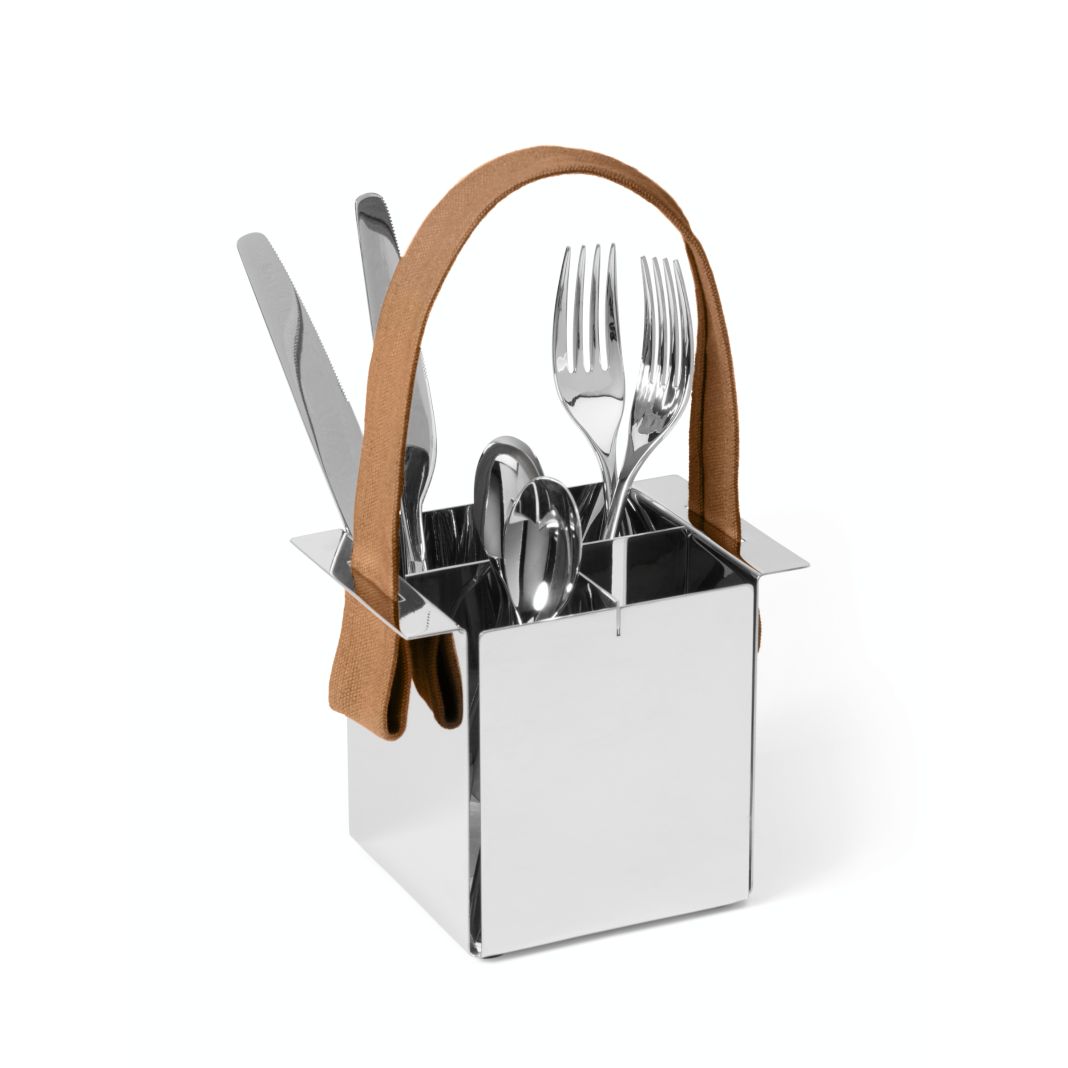 Cutlery Holder High-Gloss Stainless Steel Linen Handle Rustproof & Durable – Tavola | Philippi