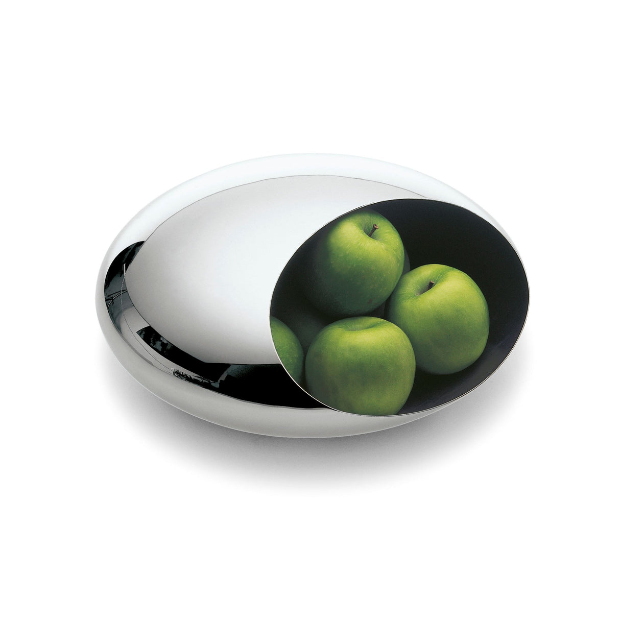 Fruit Bowl Futuristic-Sculptural Design, Versatile Multifunctional Use, Gleaming Polished Stainless Steel Surface – Cocoon | Philippi