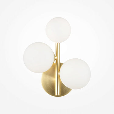 Wandleuchte Satin - Messing - Finish mit weißen Opalglas - Kugeln – Dallas | Maytoni - Esszett Luxury | Stilvolles Wohnen mit Charakter