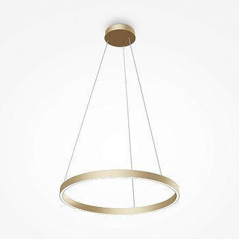 Pendelleuchte mit Messing - Finish, 60 cm Durchmesser, integrierter LED 37 W, 2200 lm, 4000 K, höhenverstellbar – Rim | Maytoni - Esszett Luxury | Stilvolles Wohnen mit Charakter