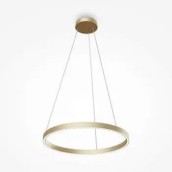 Pendant luminaire with brass finish, 60 cm diameter, integrated LED 37 W, 2200 lm, 4000 K, height adjustable – Rim | Maytoni