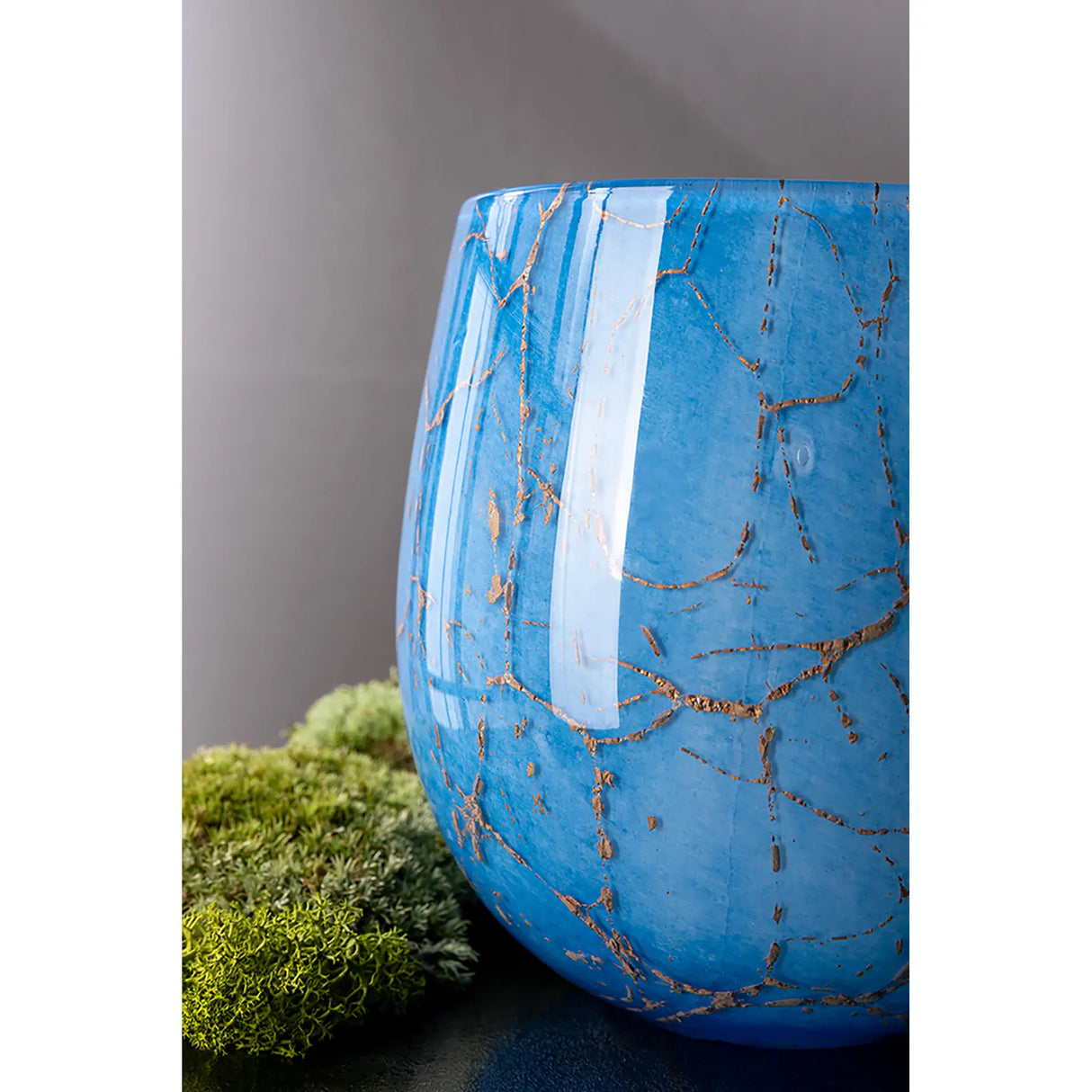 Vase – Goldeinschlüsse Glas, Warme Lichtwirkung, Vielseitige Dekoration - Cosmic | Fink Living