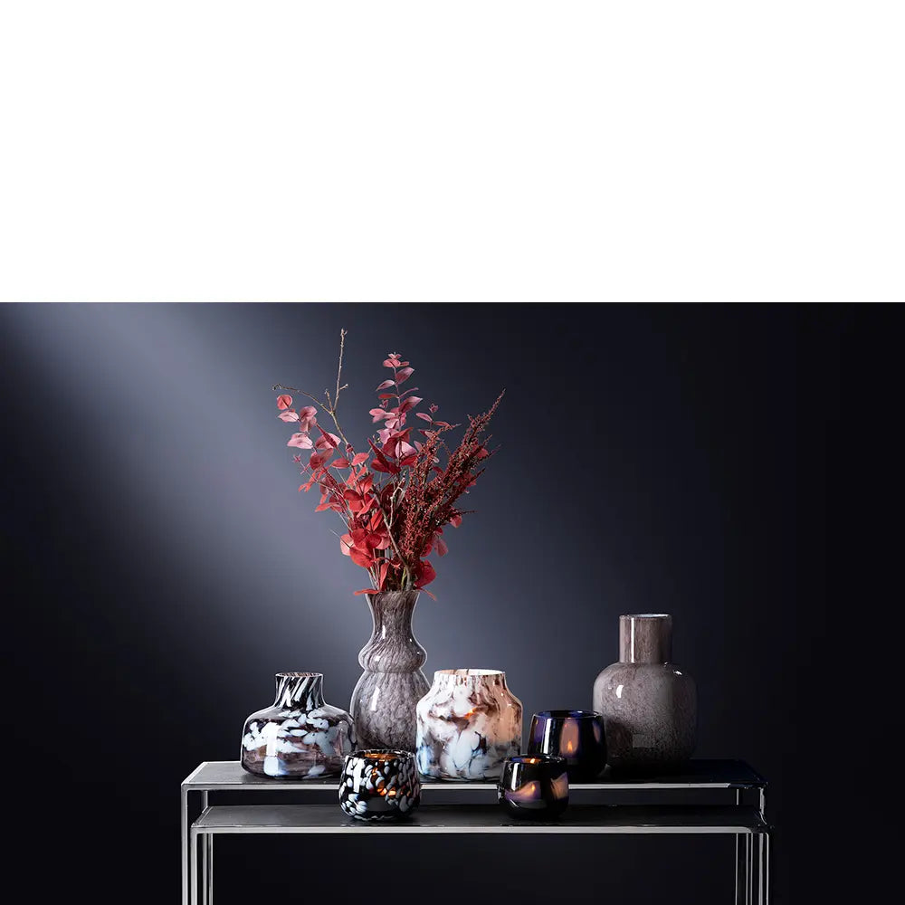 Glasvase – Glattes Design, Zylindrische Form, Glasmaterial, Sand - Ruma | Fink Living