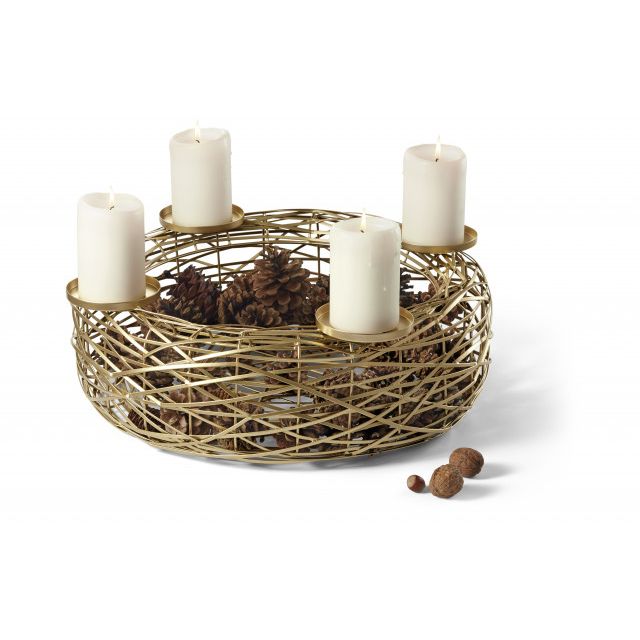 Weihnachtsdekoration – Metall & Glas modernes minimalistisches Design Kerzenhalter-Unterbau – Boschendal | Philippi