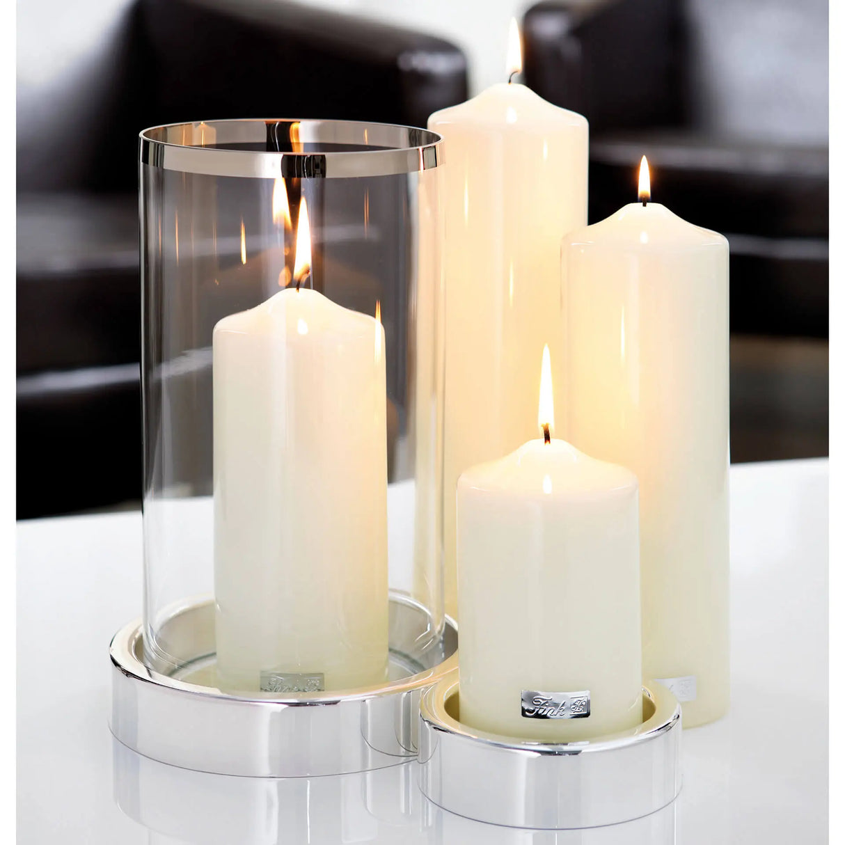 Stumpenkerze – Lange Brenndauer, Lackierte Oberfläche, Zeitlose Optik - Altar | Fink Living