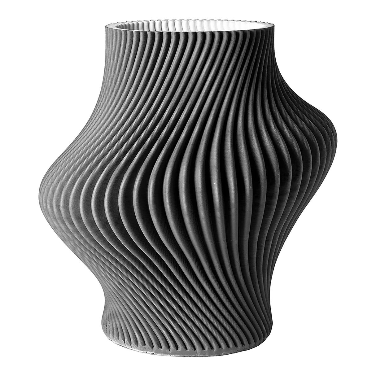 Vase – Schwarzes Porzellan, Strukturierte Fläche, Markante Form - Gira | Fink Living