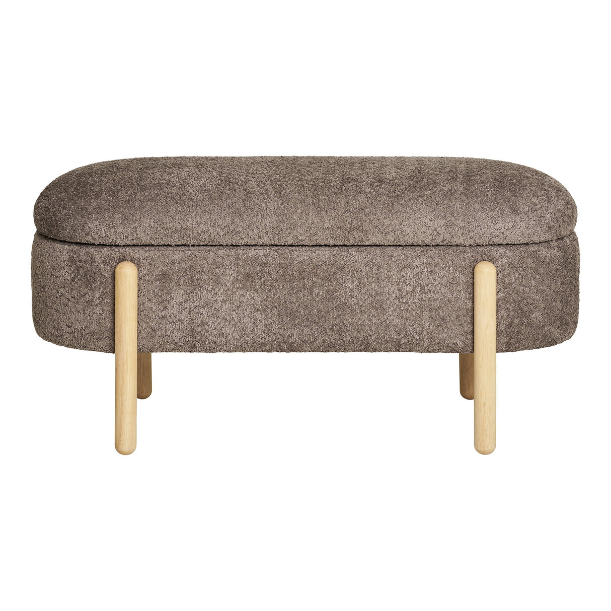 Sitzbank – Braun, Stauraum, Naturholzbeine - Branca | House Nordic