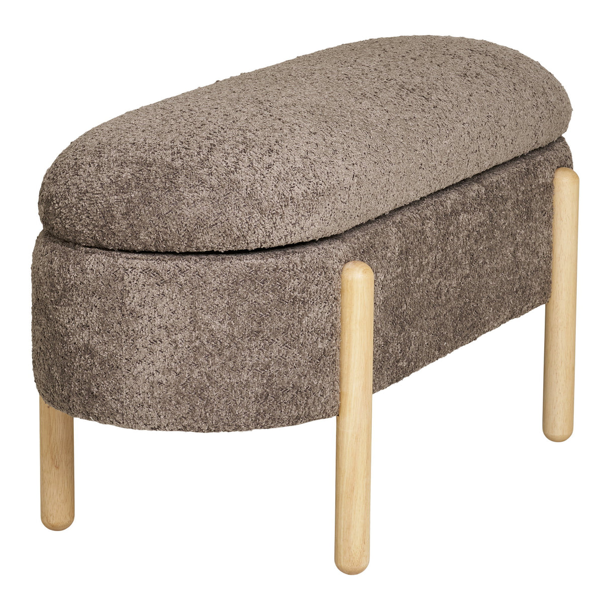 Sitzbank – Braun, Stauraum, Naturholzbeine - Branca | House Nordic