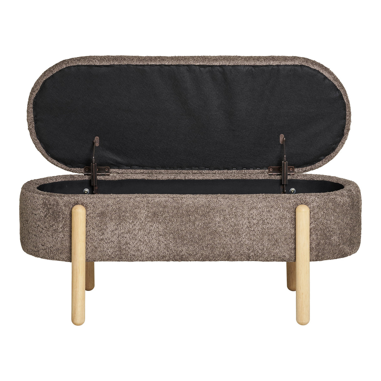 Sitzbank – Braun, Stauraum, Naturholzbeine - Branca | House Nordic
