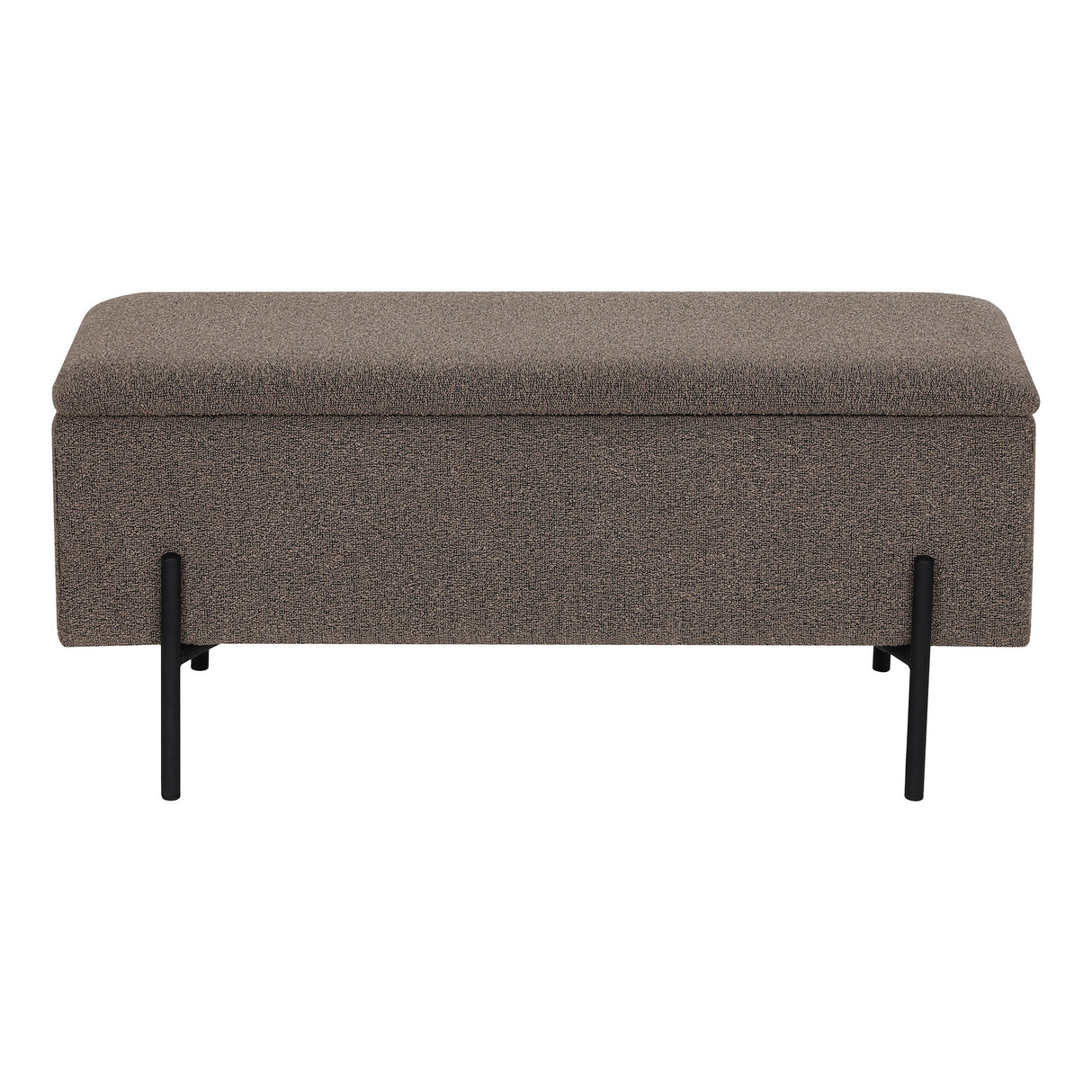 Sitzbank – Braunes Bouclé, Stauraum, 43 cm hoch - Watford | House Nordic