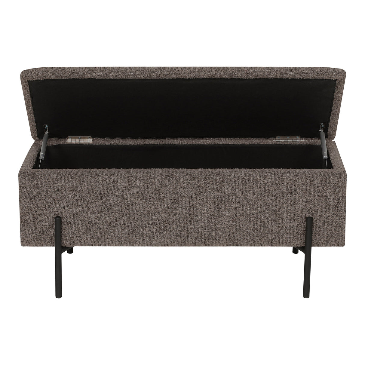 Sitzbank – Braunes Bouclé, Stauraum, 43 cm hoch - Watford | House Nordic