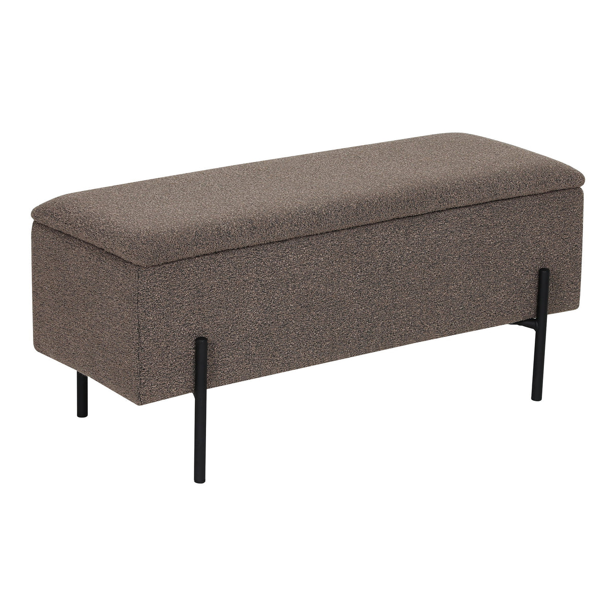 Sitzbank – Braunes Bouclé, Stauraum, 43 cm hoch - Watford | House Nordic