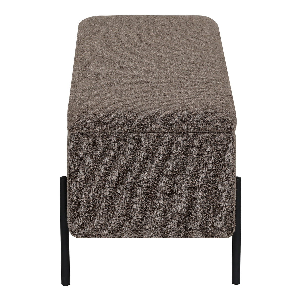 Sitzbank – Braunes Bouclé, Stauraum, 43 cm hoch - Watford | House Nordic