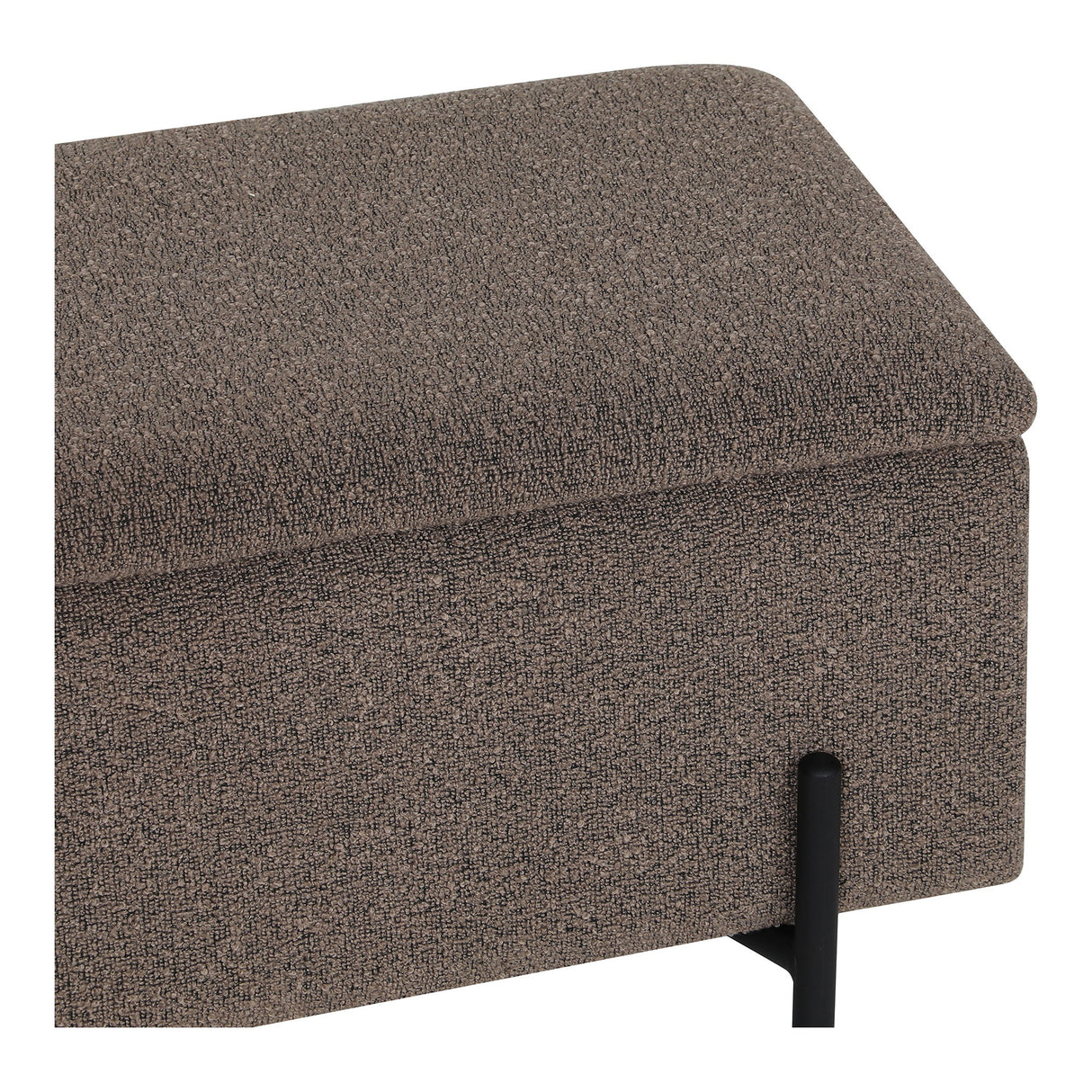 Sitzbank – Braunes Bouclé, Stauraum, 43 cm hoch - Watford | House Nordic