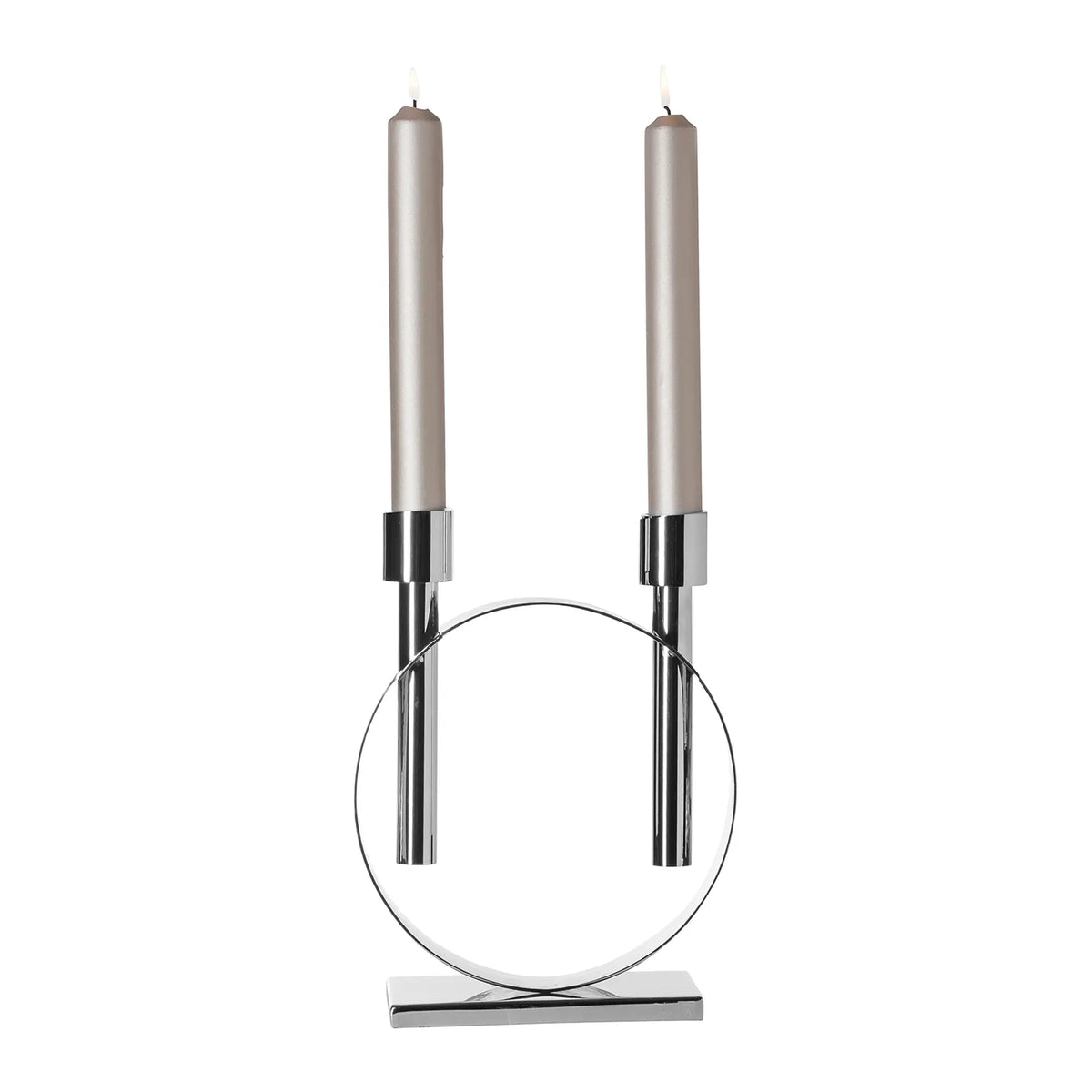Kerzenständer – Skulpturales Design, Kreisform, Glanzoptik - Carpio | Fink Living