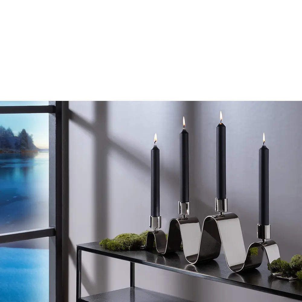 Kerzenhalter – Geschwungene Form, Skulpturales Design, Glanzoptik - Hilara | Fink Living