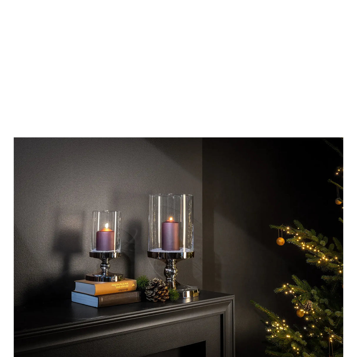 Kerzenhalter – Glaseinsatz, Elegante Form, Glanzoptik - Lamonte | Fink Living