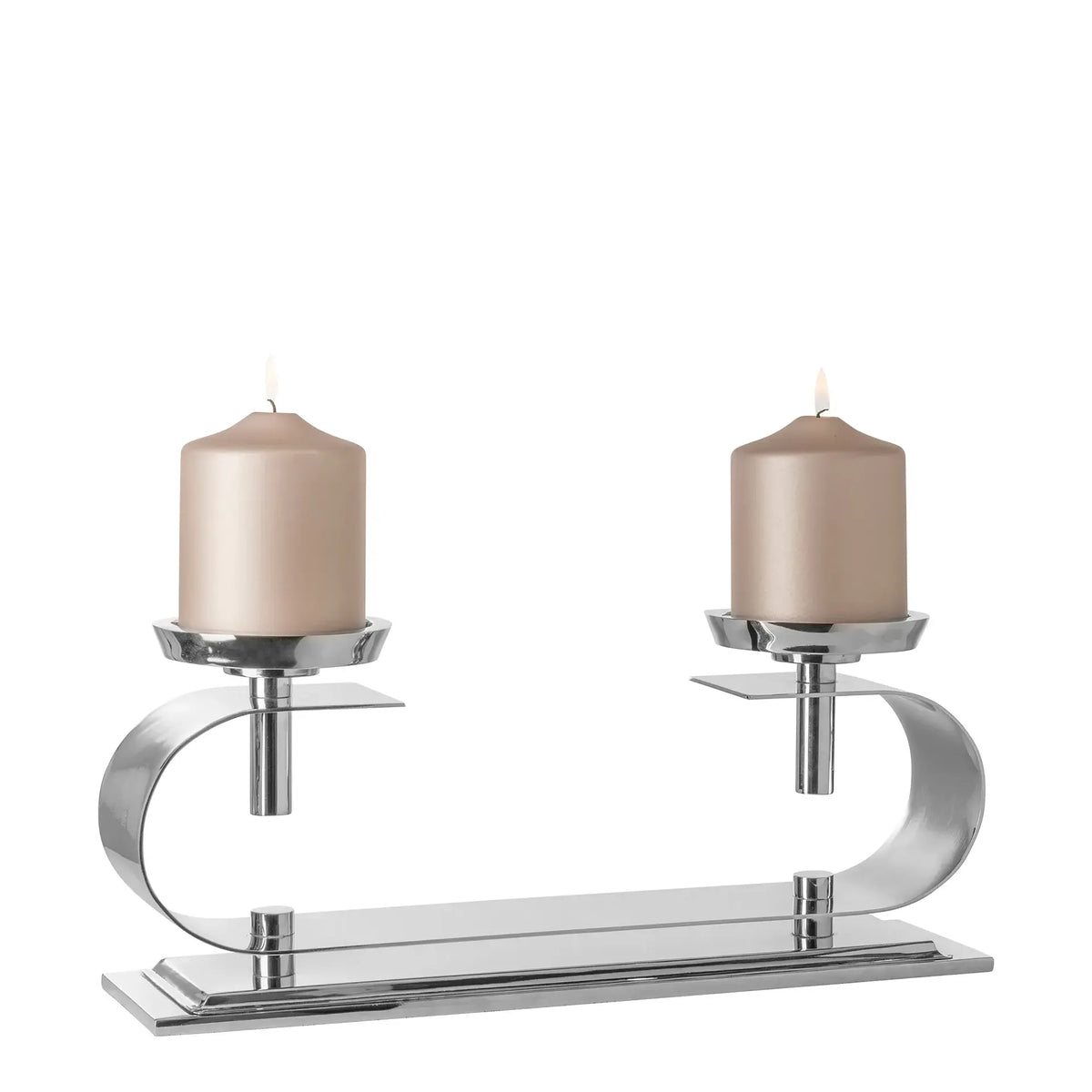 Kerzenhalter – Doppelform, Glanzoptik, Skulpturales Design - Twinson | Fink Living