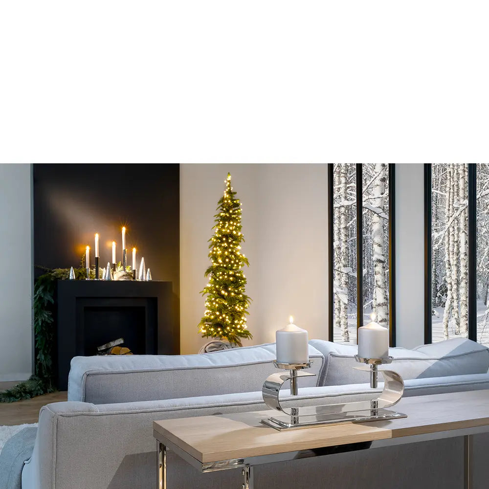 Kerzenhalter – Doppelform, Glanzoptik, Skulpturales Design - Twinson | Fink Living