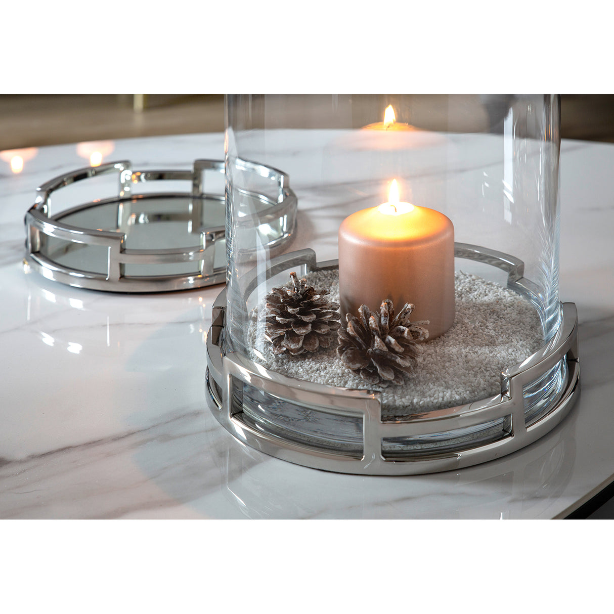 Windlicht – Glaseinsatz, Runde Form, Glanzoptik - Hommage | Fink Living