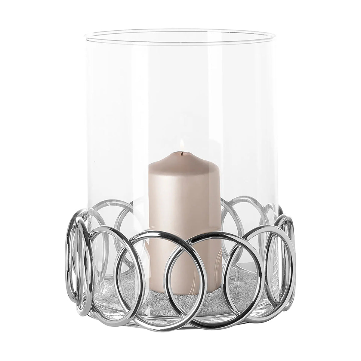Windlicht – Ringdesign, Glaseinsatz, Glanzoptik - Juwel | Fink Living