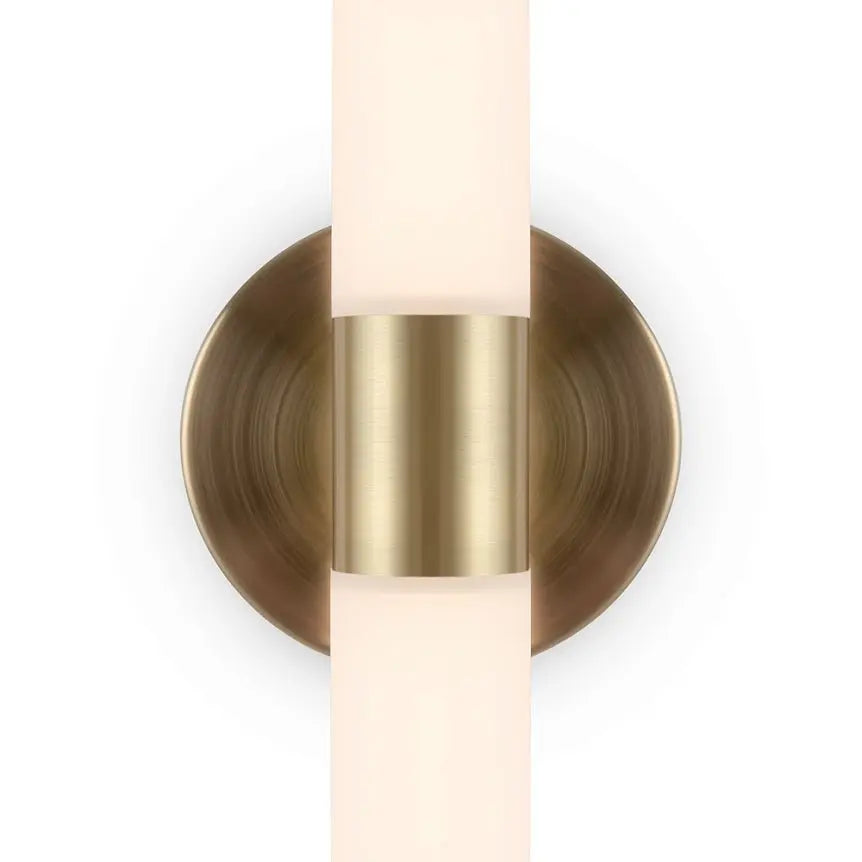 Wall Lamp Gold Aluminum, Matte White Acrylic Cylinders, 10W LED 3000K – Axis | Maytoni