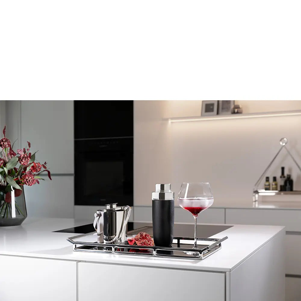 Tablett – Edelstahl-Glas, Schwarzes Finish, Eleganter Blickfang - Piano | Fink Living