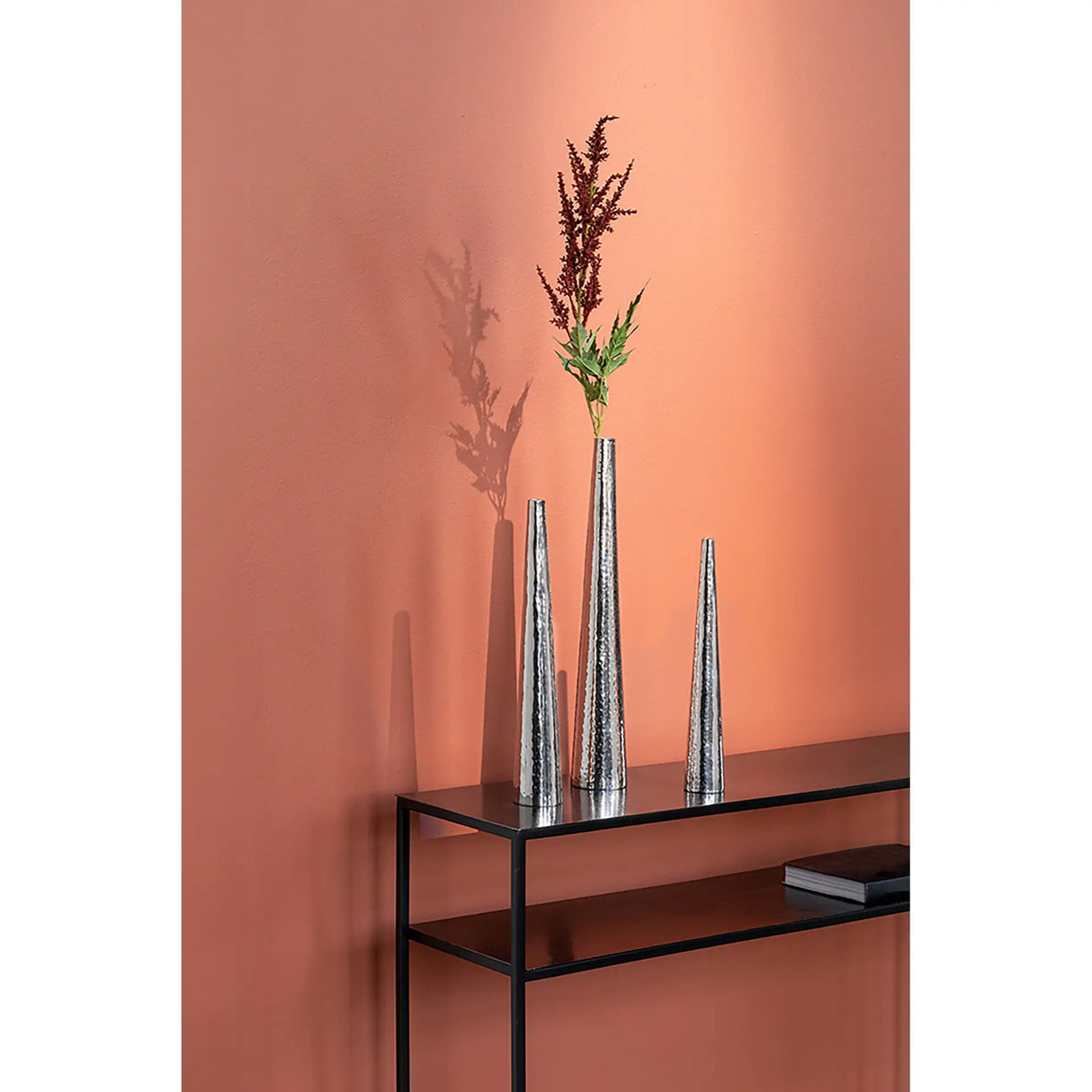 Vase – Edelstahl, Hammerschlag, Glanzoptik - Cuba | Fink Living