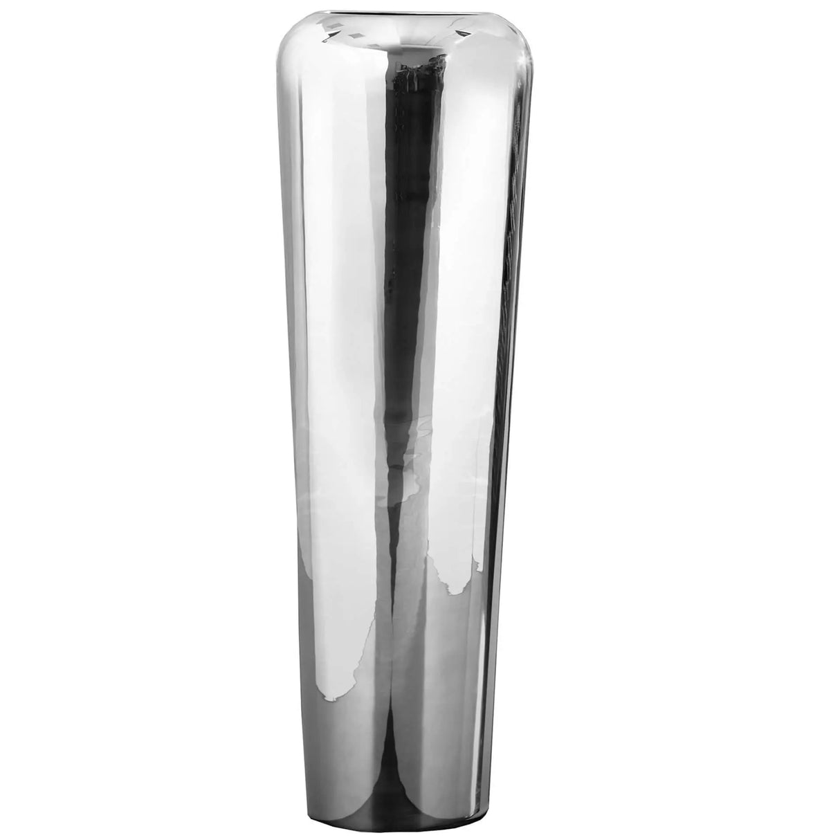 Vase – Vernickeltes Eisen, Gehämmertes Design, Elegante Form - Tutzi | Fink Living