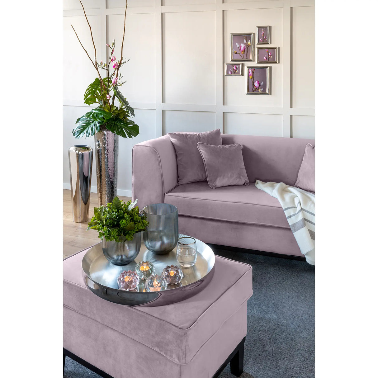 Vase – Vernickeltes Eisen, Gehämmertes Design, Elegante Form - Tutzi | Fink Living