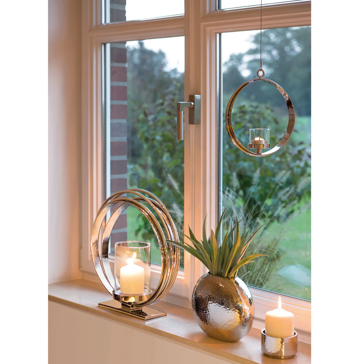 Vase – Eisen, Nickelbeschichtet, Hammerschlag - Luna | Fink Living