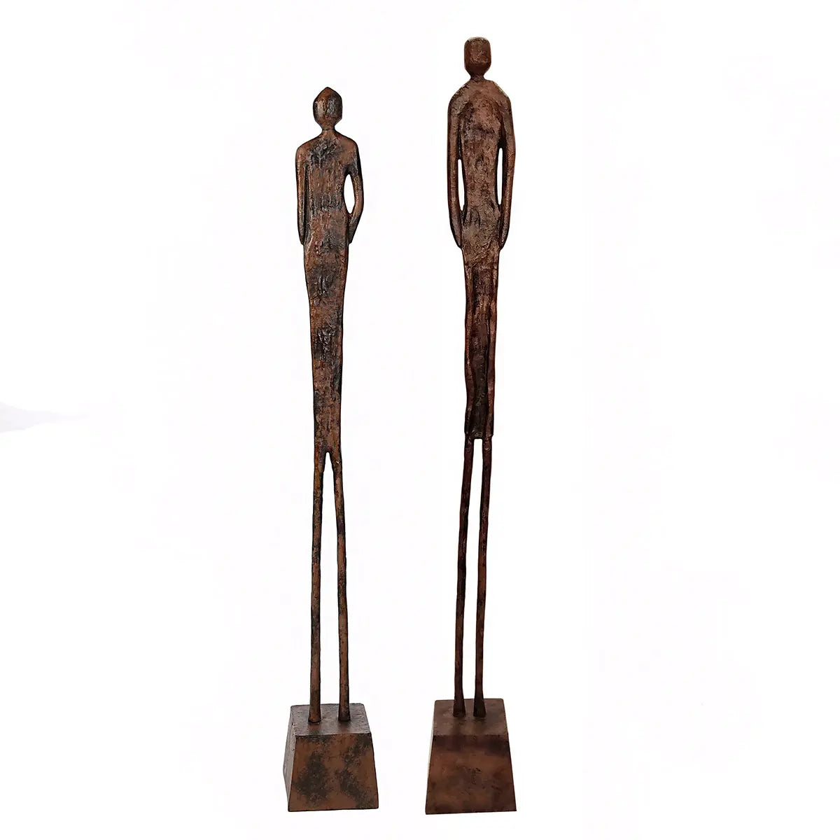 Skulptur – Antike Optik, Braunes Aluminium, Schlanke Form - Augusto | Gilde