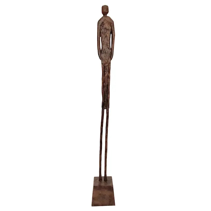 Skulptur – Antike Optik, Braunes Aluminium, Schlanke Form - Augusto | Gilde