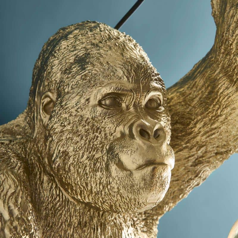 Wandleuchte – Skulpturales Design, Markantes Tiermotiv, Polyresin-Konstruktion, Goldfinish – Jungle Jack | WERNS