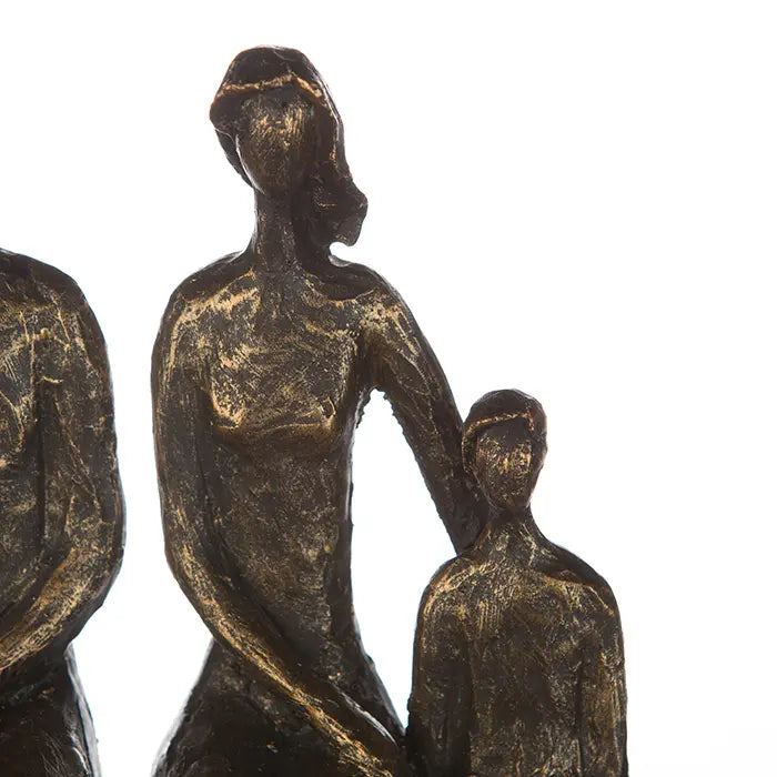 Skulptur – Familienmotiv, Bronze Optik, Grauer Akzent - We are family | Gilde