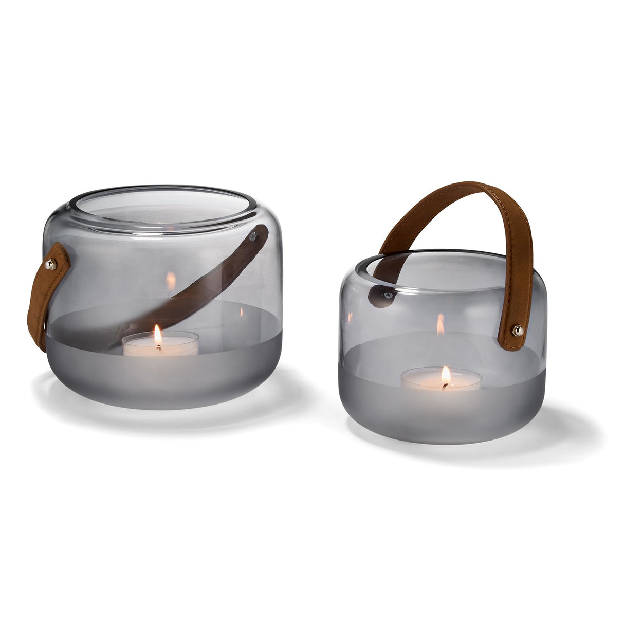 Windlicht Mundgeblasenes Glas Ledergriff Frostboden – Marlon | Philippi