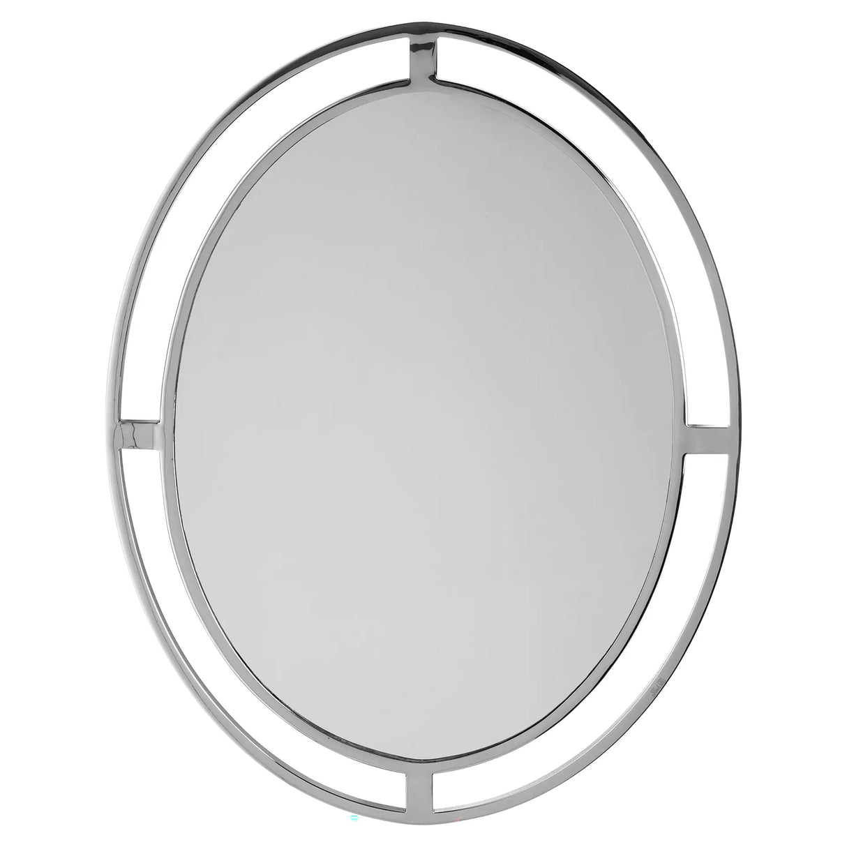 Wandspiegel – Ovales Design, Polierter Edelstahl, Eleganter Rahmen - Justine | Fink Living
