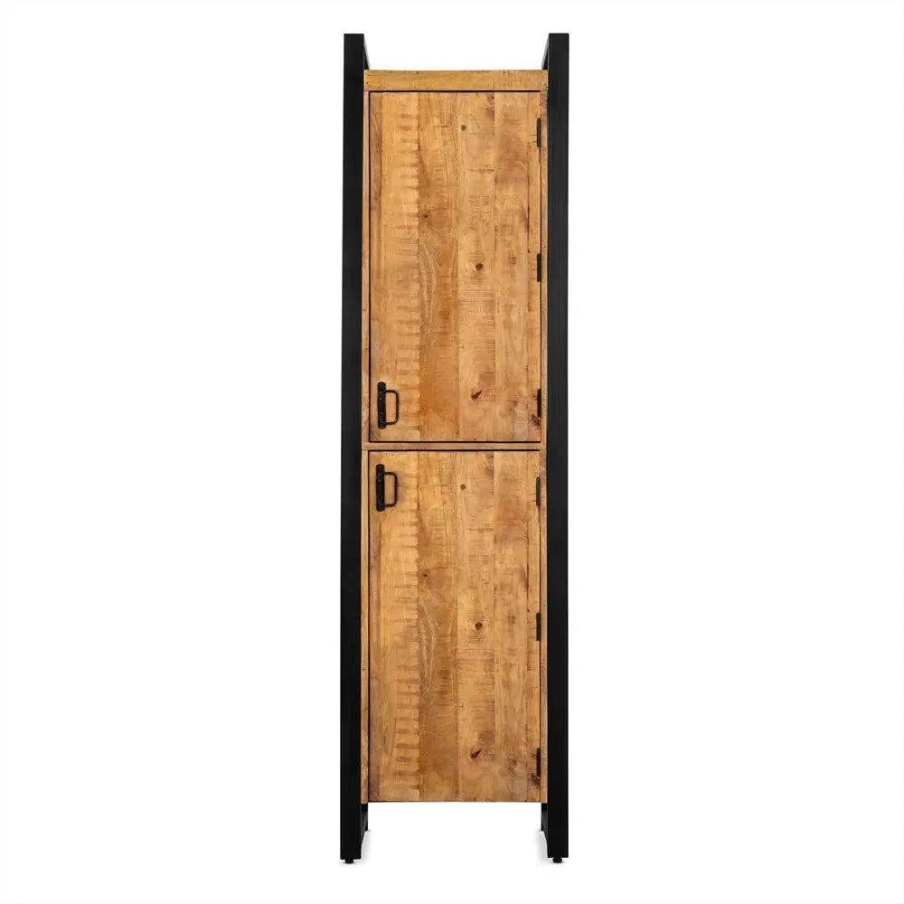 Storage Cabinet – Wood Front, Metal Handle, Two Doors – Britt | Benoa