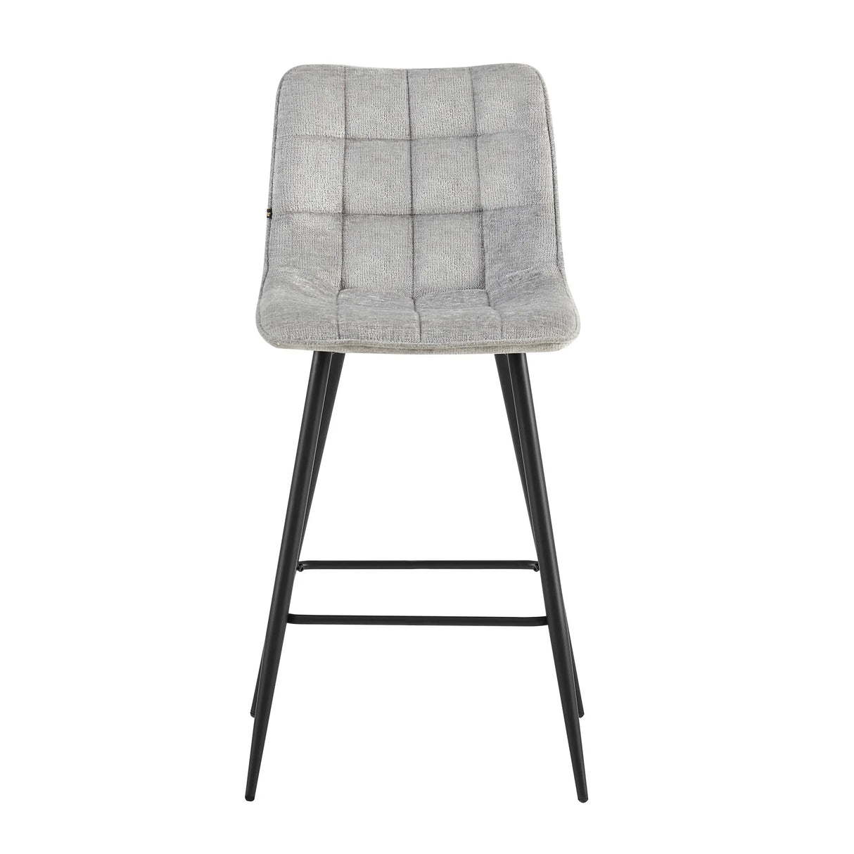 Barstuhl – Gepolsterter Sitz, Gesteppte Details, Ergonomisches Design, Metallbeine – Lucille | Benoa