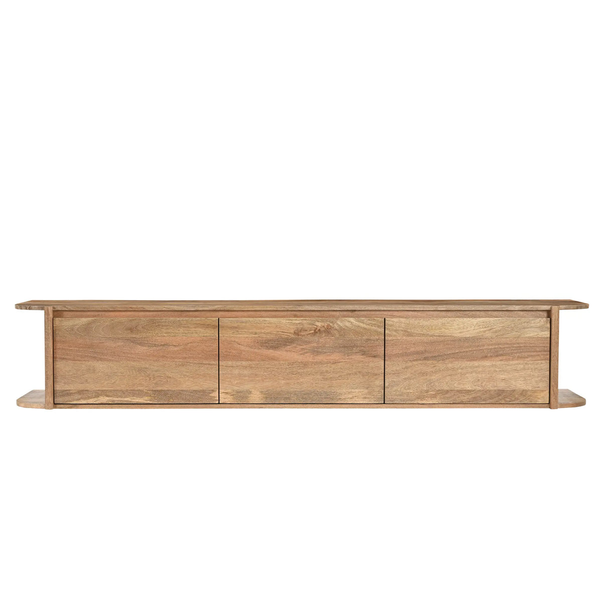TV-Möbel – Massives Mangoholz, Schwebendes Design, Drei Schubladen, 200 cm - Jade | Benoa