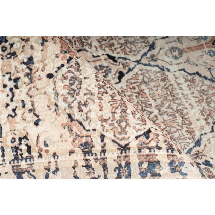 Carpet Flat Pile with Vintage Design, Harmonious Color Scheme and Felt Backing – Galaxy 1425 | Kayoom