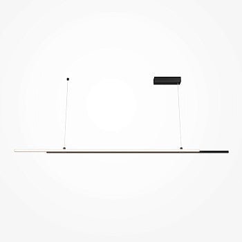 Pendelleuchte Minimalistisches Design aus schwarzem Metall Lineares Design & Integrierte LED – Halo | Maytoni - Esszett Luxury | Stilvolles Wohnen mit Charakter
