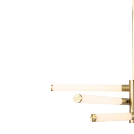 Pendelleuchte Goldfarbener Aluminiumrahmen Matte Weiße Acrylzylinder LED 28 W 3000 K – Axis | Maytoni - Esszett Luxury | Stilvolles Wohnen mit Charakter